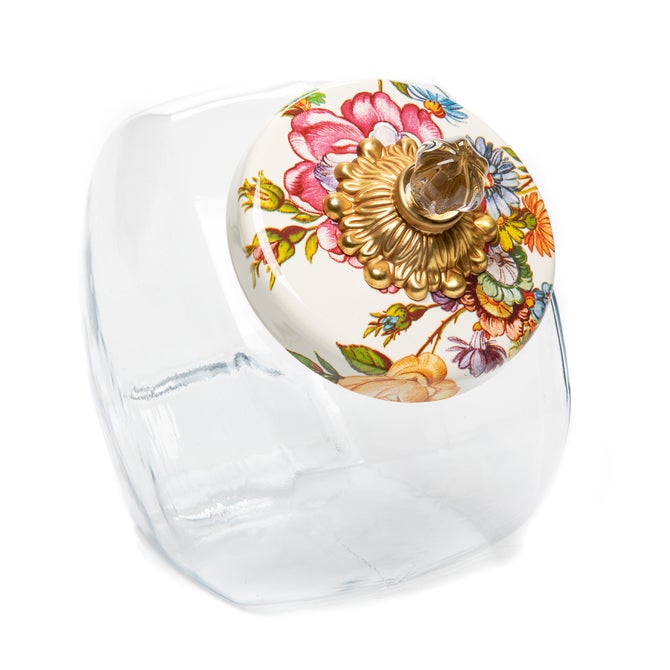 Sweets Jar with White Flower Market Lid image number 0