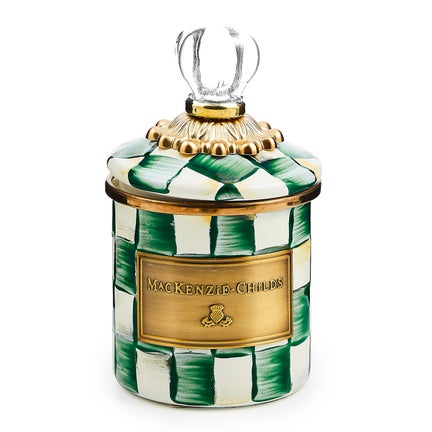 Emerald Check Mini Canister