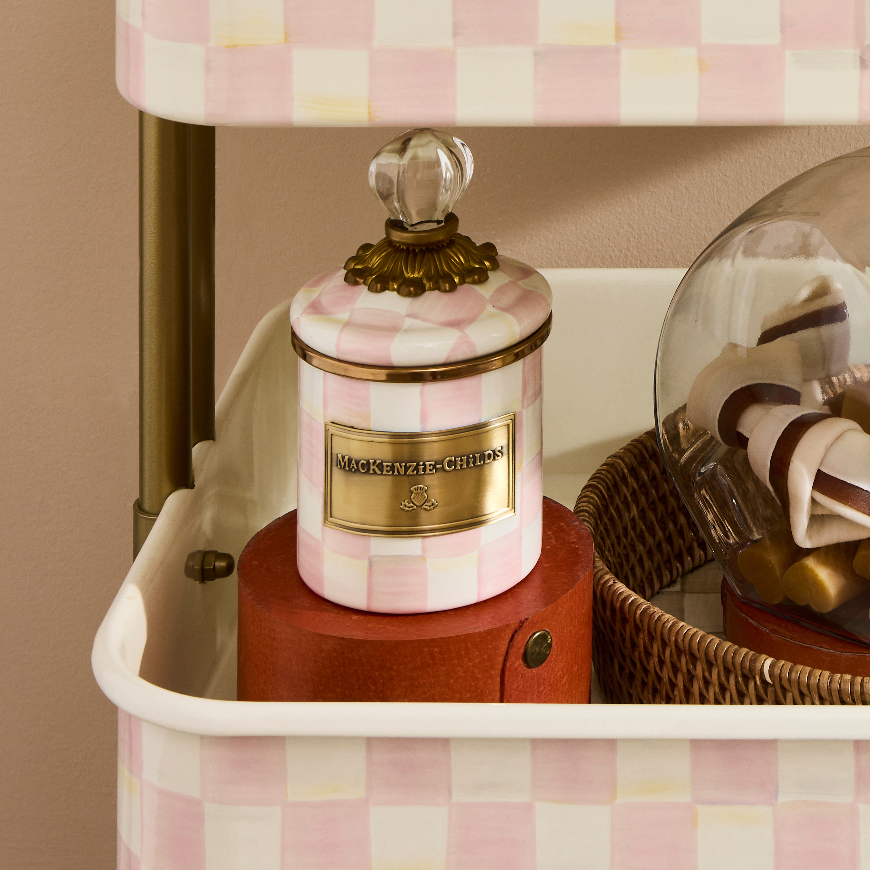 MacKenzie-Childs | Rosy Check Mini Canister