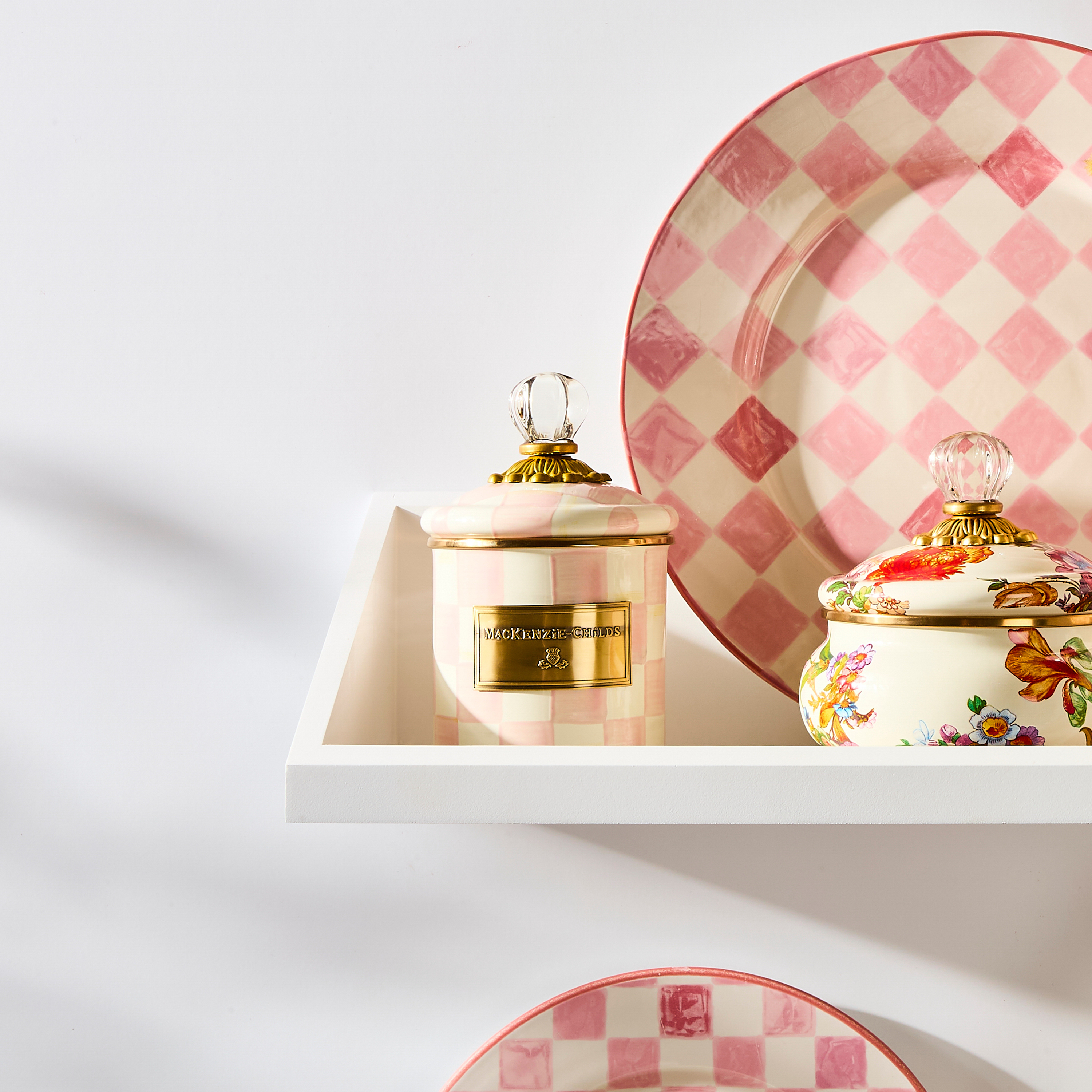 MacKenzie-Childs | Rosy Check Demi Canister