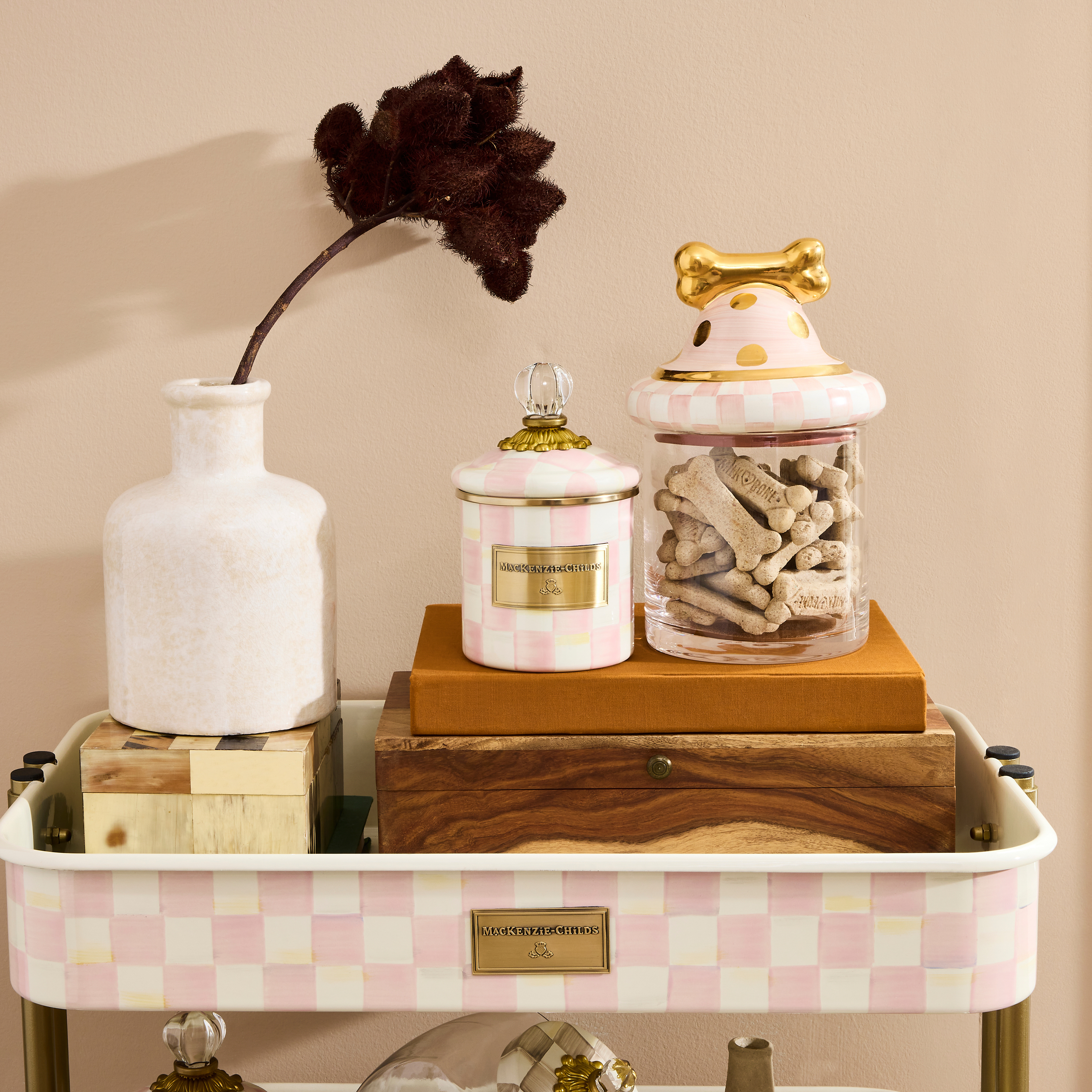 MacKenzie-Childs | Rosy Check Demi Canister