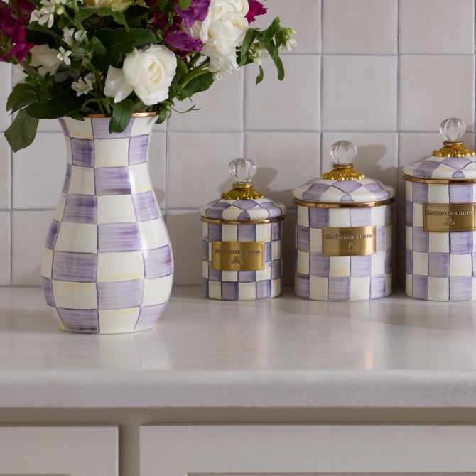 Violet Check Demi Canister image number 3