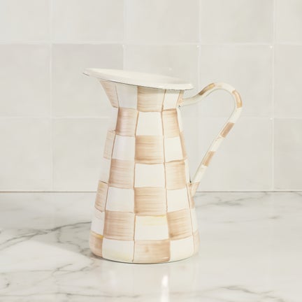 Mocha Check Medium Practical Pitcher