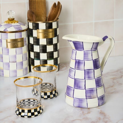 Violet Check Medium Practical Pitcher