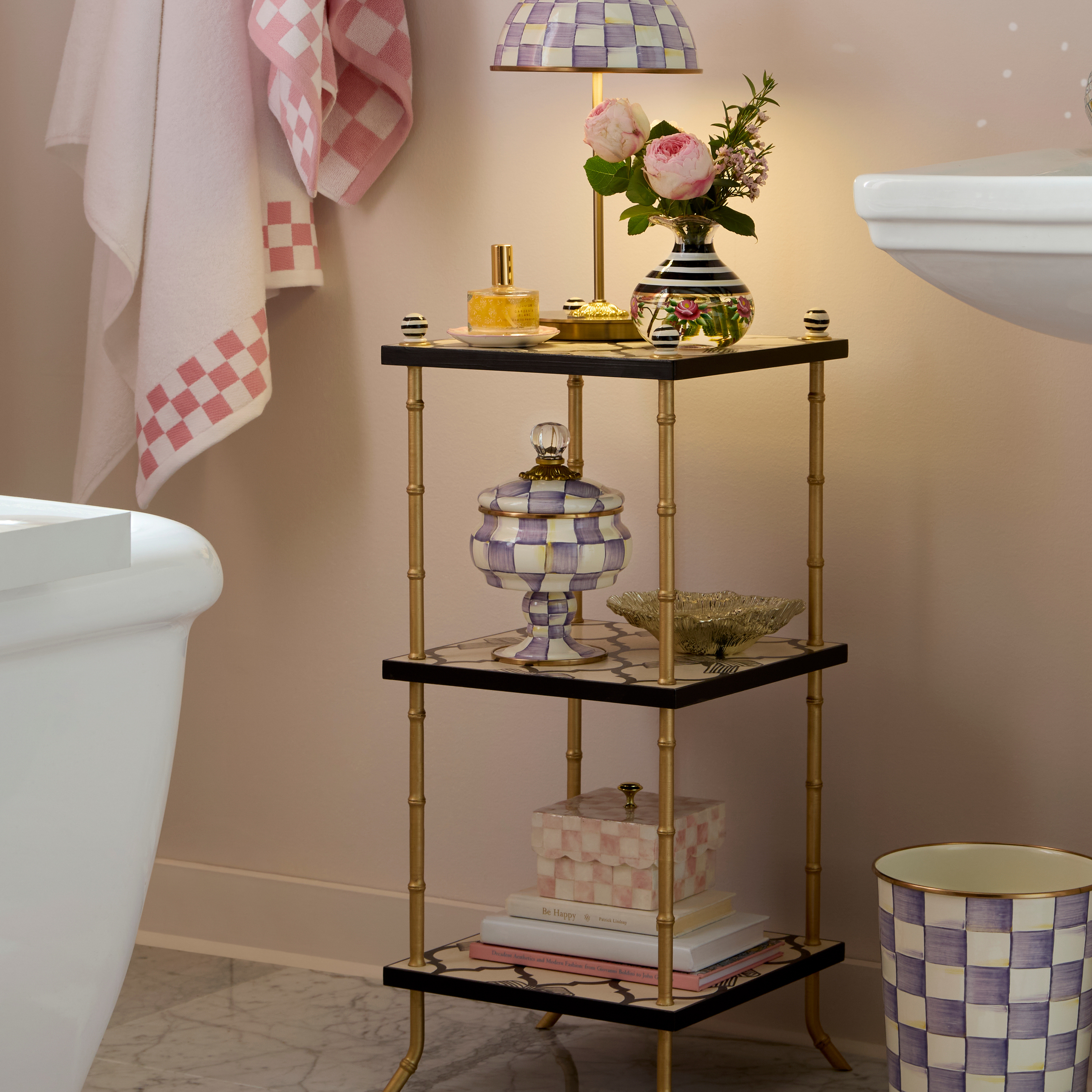 MacKenzie-Childs | Violet Check Curiosity Pot