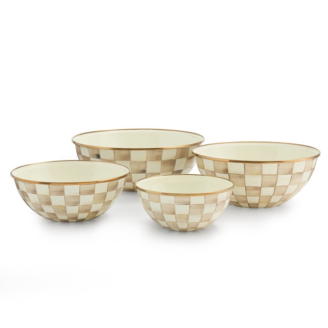 Mocha Check Small Everyday Bowl image number 2
