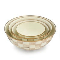Mocha Check Small Everyday Bowl