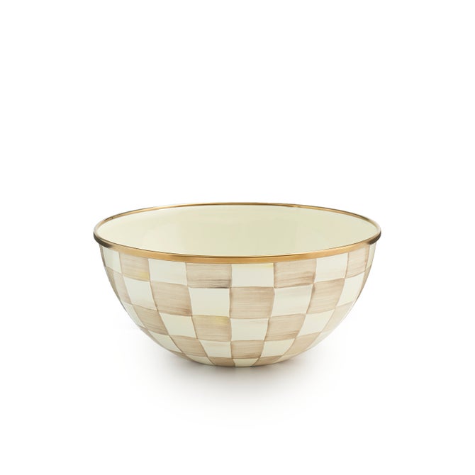 Mocha Check Small Everyday Bowl image number 0