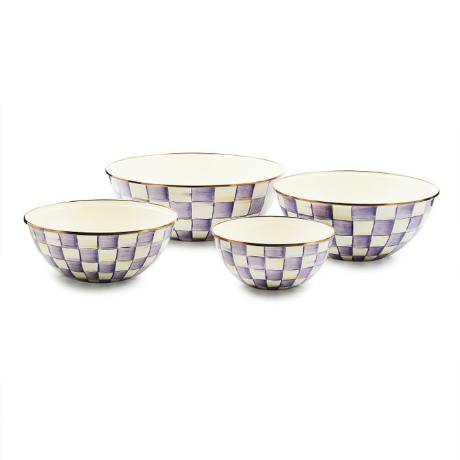 Violet Check Small Everyday Bowl image number 2