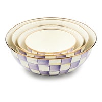 Violet Check Small Everyday Bowl