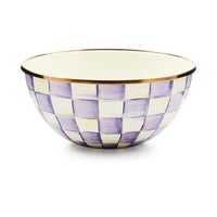 Violet Check Small Everyday Bowl