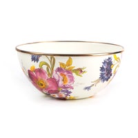 White Flower Market Small Everyday Bowl