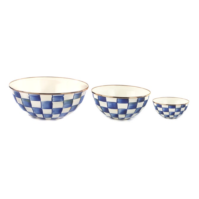Royal Check Mixing Bowls, Set of 3 image number 0
