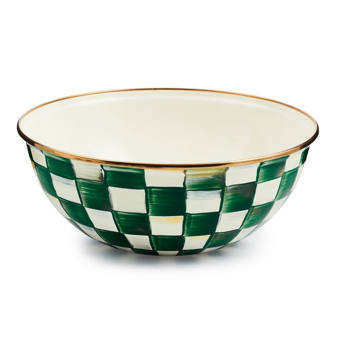 Emerald Check Enamel Everyday Bowl image number 2
