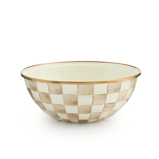 Mocha Check Medium Everyday Bowl image number 0