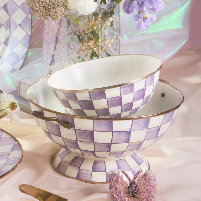Violet Check Medium Everyday Bowl image number 2