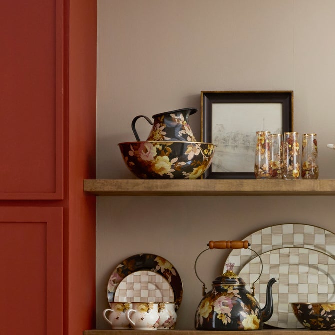 Wild Rose Brown Large Everyday Bowl image number 1