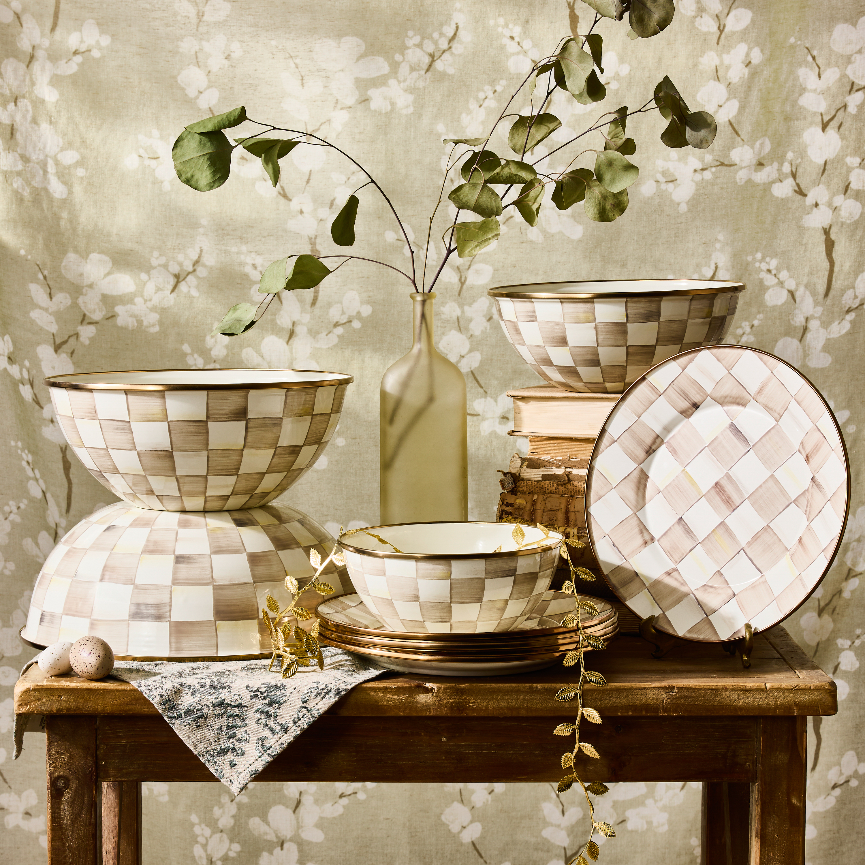 MacKenzie-Childs | Mocha Check Large Everyday Bowl