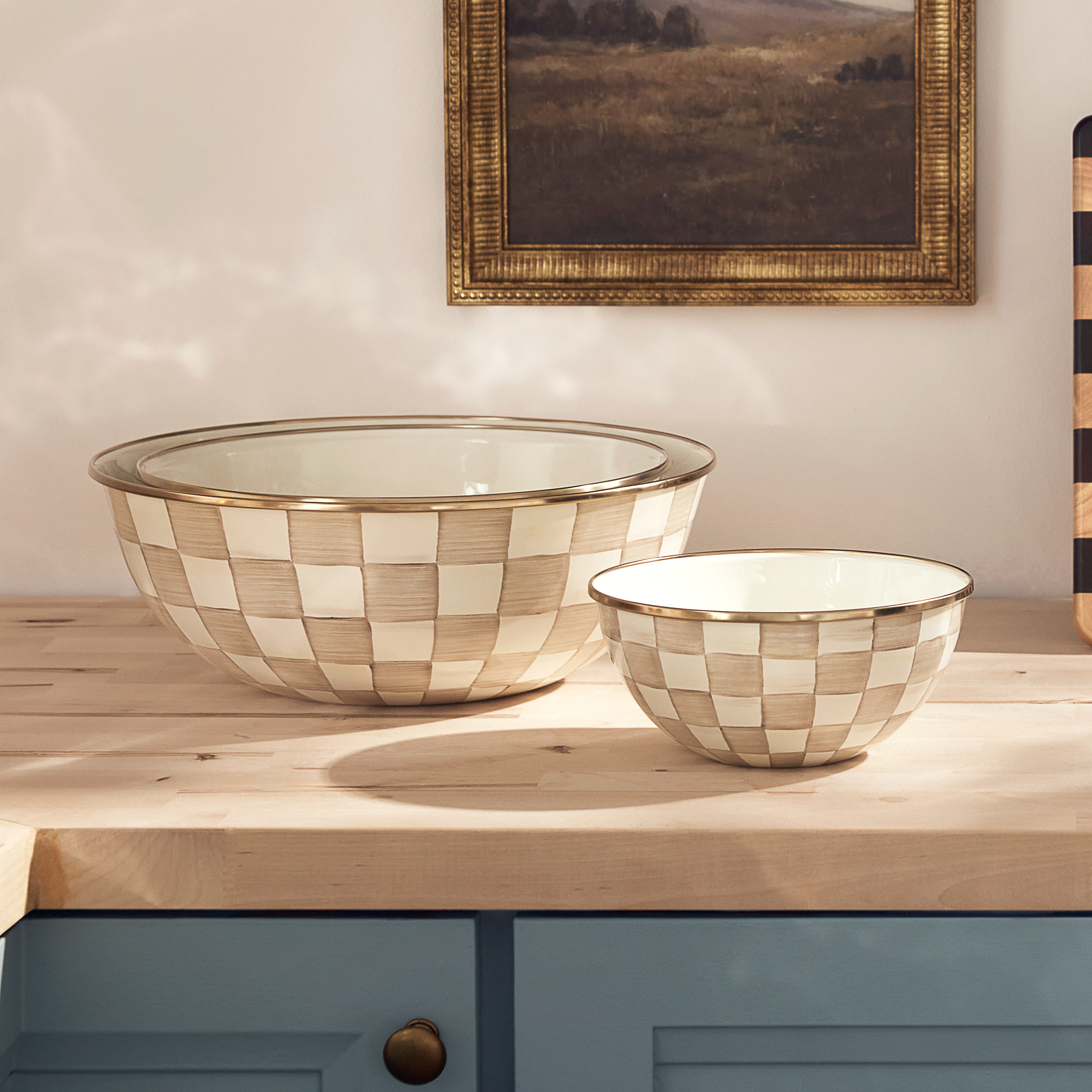MacKenzie-Childs | Mocha Check Large Everyday Bowl