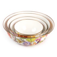 White Flower Market Large Everyday Bowl