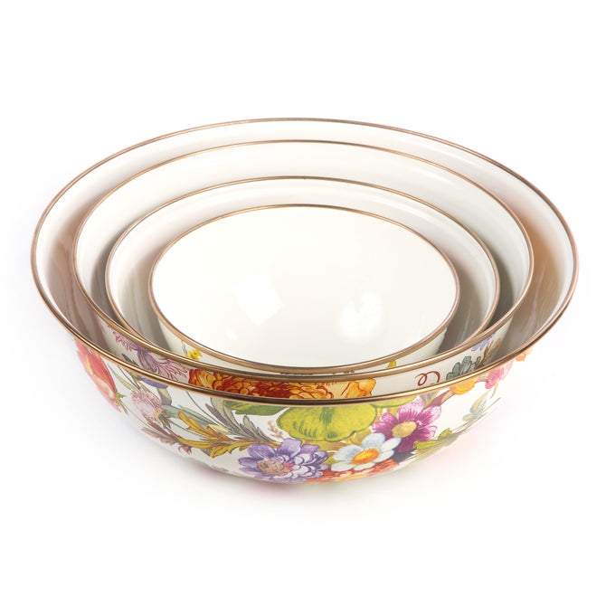 White Flower Market Large Everyday Bowl image number 3