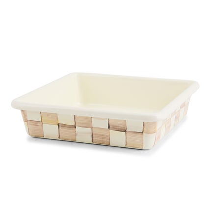 Mocha Check 8" Square Baking Pan