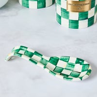 Emerald Check Spoon Rest
