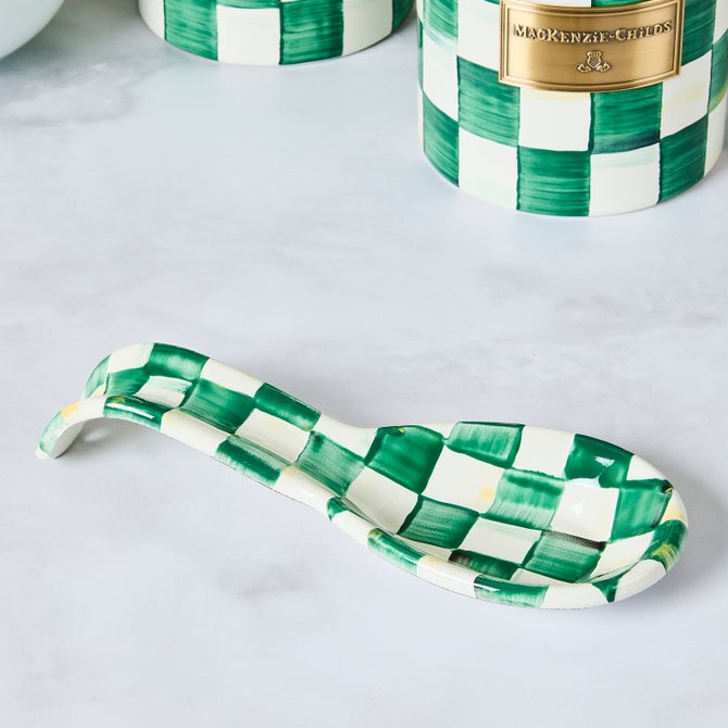 Emerald Check Spoon Rest image number 2