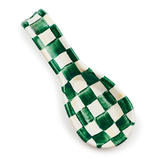Emerald Check Spoon Rest image number 0