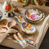 White Flower Market Spoon Rest