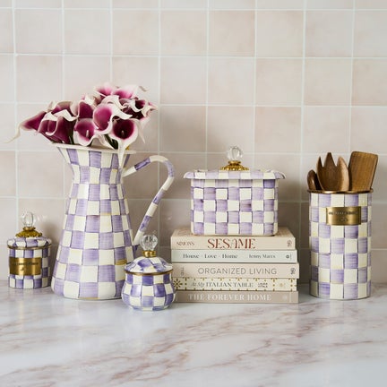 Violet Check Recipe Box