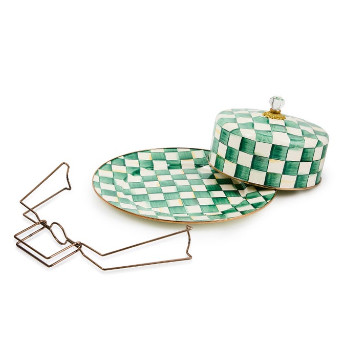 Emerald Check Cake Carrier image number 1