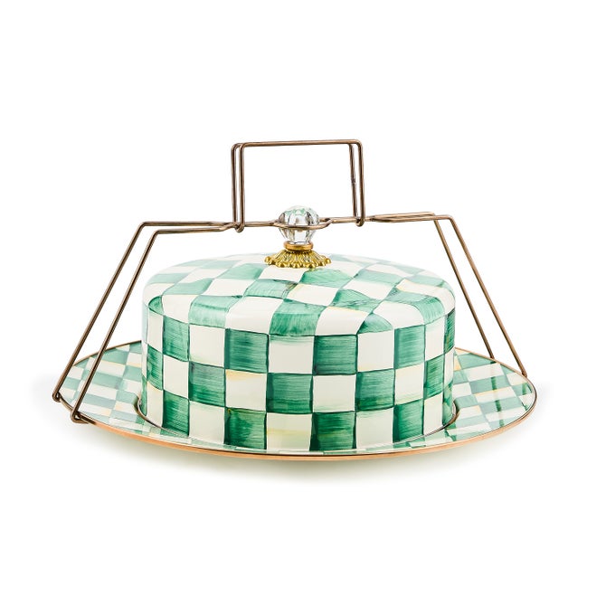 Emerald Check Cake Carrier image number 0