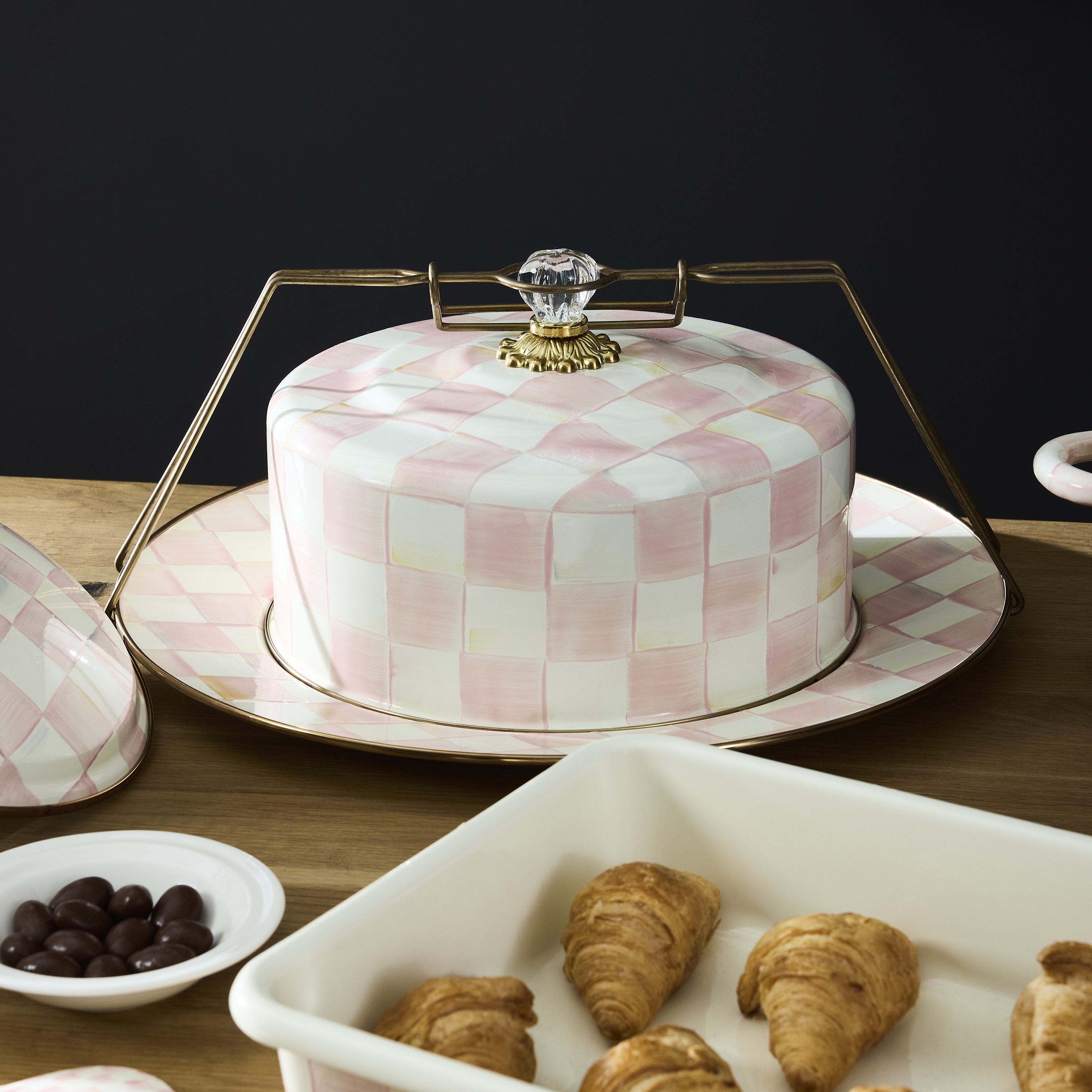 MacKenzie-Childs Check Cake Carrier - Thumbnail 3