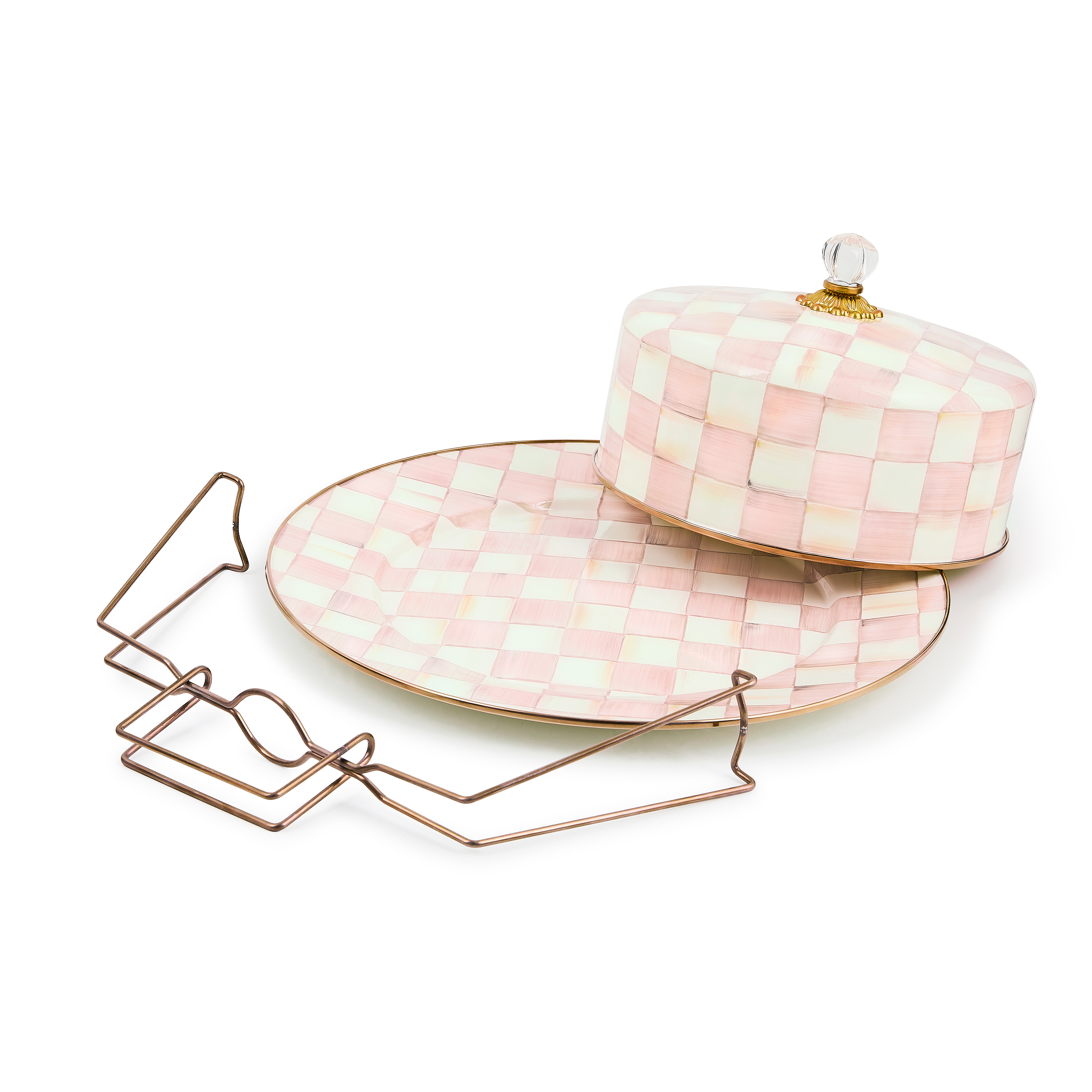 MacKenzie-Childs Check Cake Carrier - Thumbnail 2