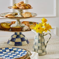 Royal Check Large Pedestal Platter