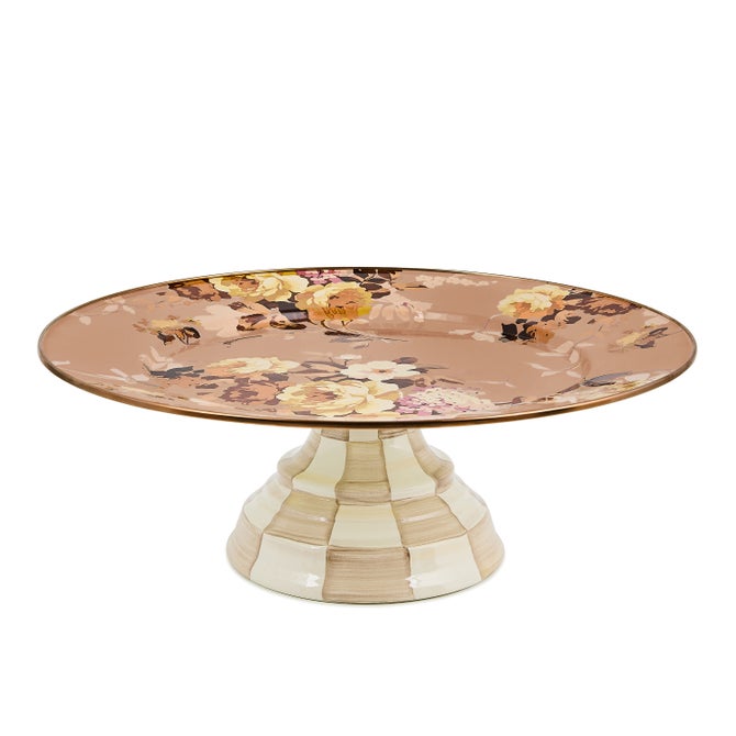 Wild Rose Mauve Large Pedestal Platter image number 0