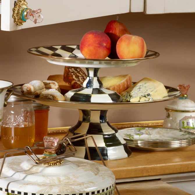 Courtly Check Large Pedestal Platter image number 10