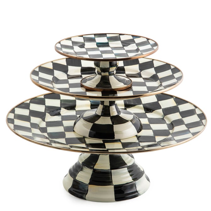 Courtly Check Large Pedestal Platter image number 9
