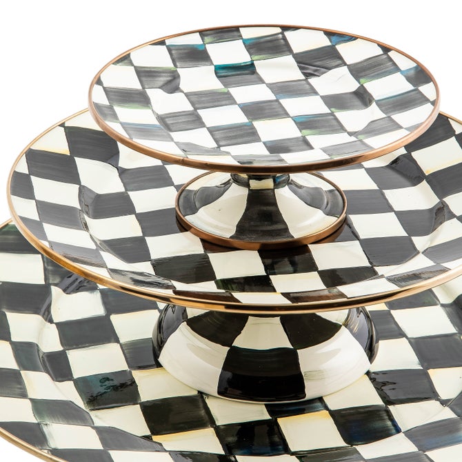Courtly Check Large Pedestal Platter image number 4