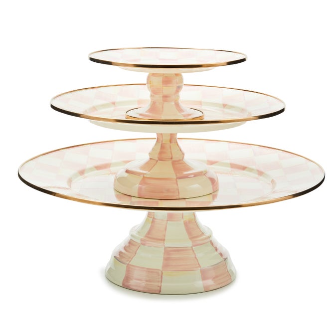 Rosy Check Large Pedestal Platter image number 2