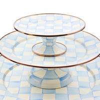 Sky Check Small Pedestal Platter
