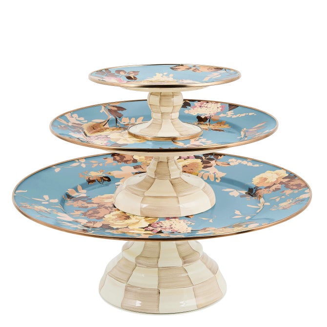 Wild Rose Slate Small Pedestal Platter image number 2
