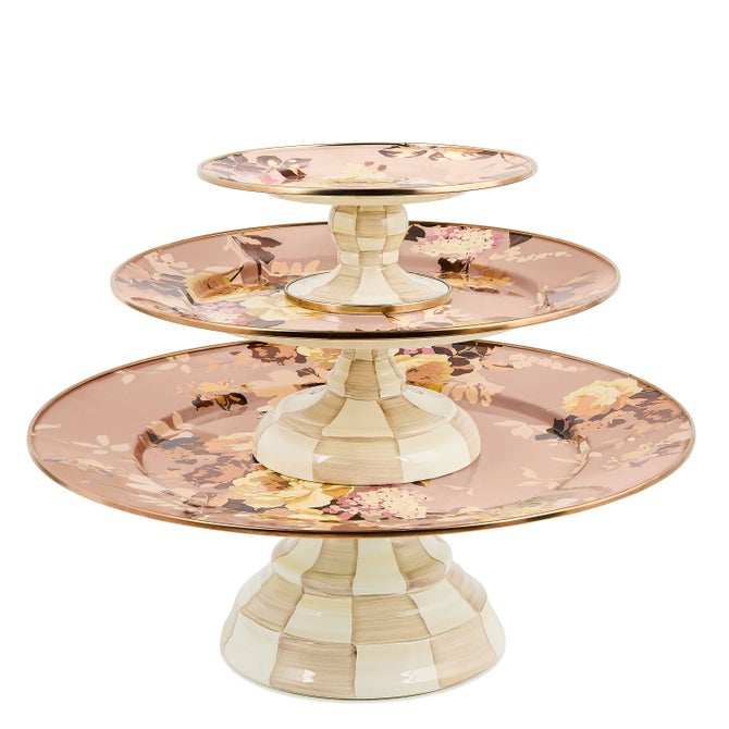 Wild Rose Mauve Small Pedestal Platter image number 2