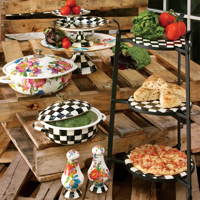 Courtly Check Small Pedestal Platter image number 13