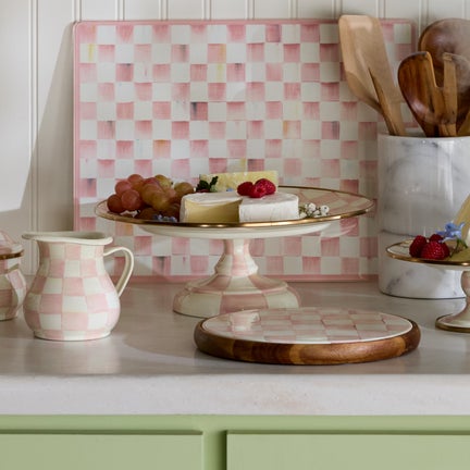 Rosy Check Small Pedestal Platter