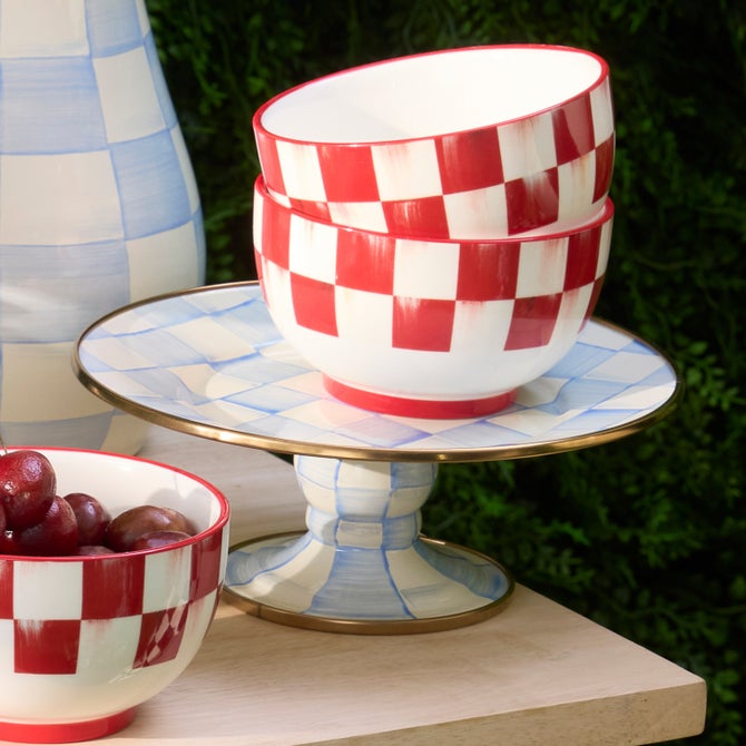 Sky Check Mini Pedestal Platter image number 7