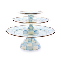 Sky Check Mini Pedestal Platter