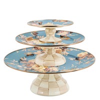 Wild Rose Slate Mini Pedestal Platter