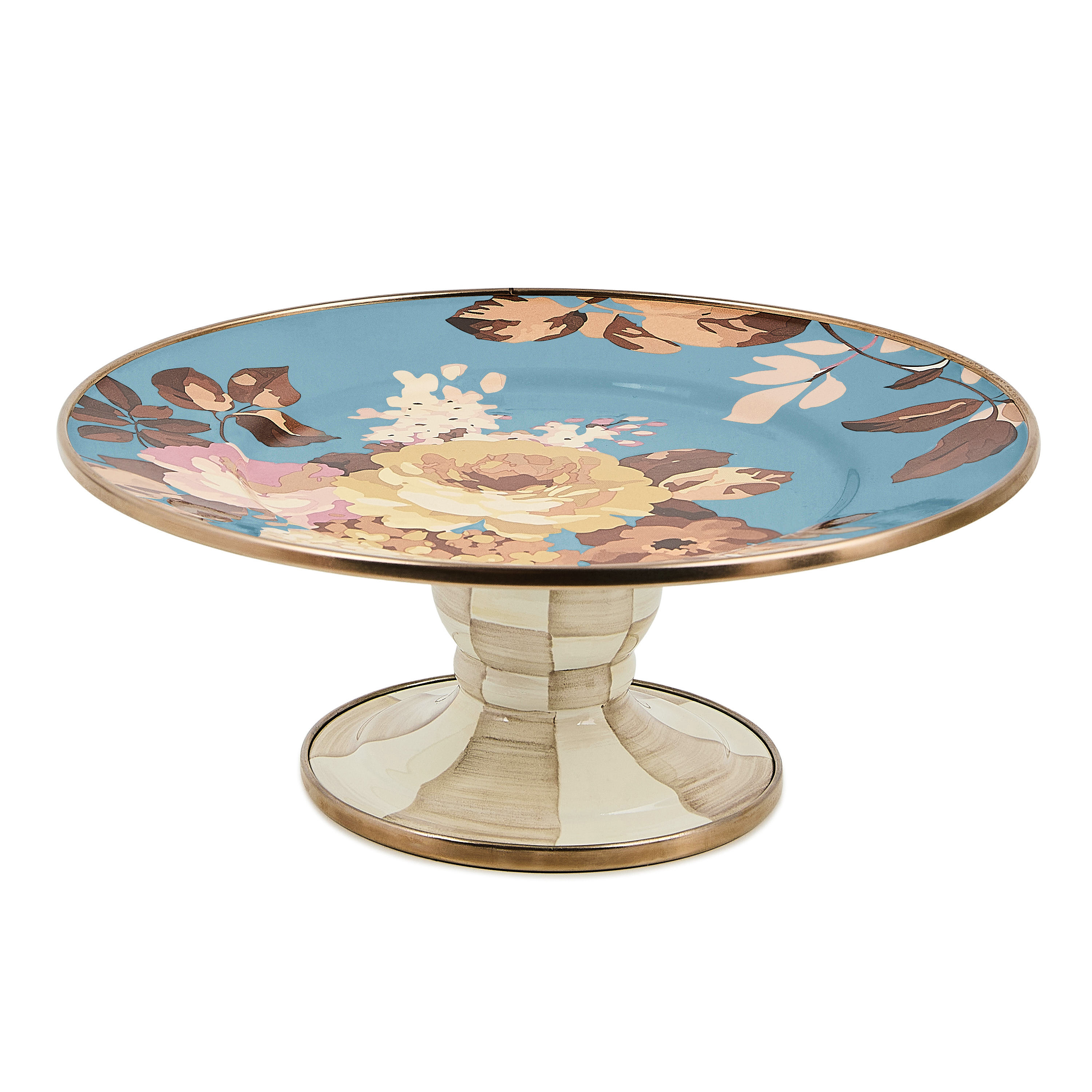 MacKenzie-Childs | Wild Rose Slate Mini Pedestal Platter
